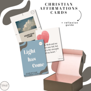 christian affirmation cards — 10 printable faith cards + short reflection guide | light has come collection | faith based gift idea